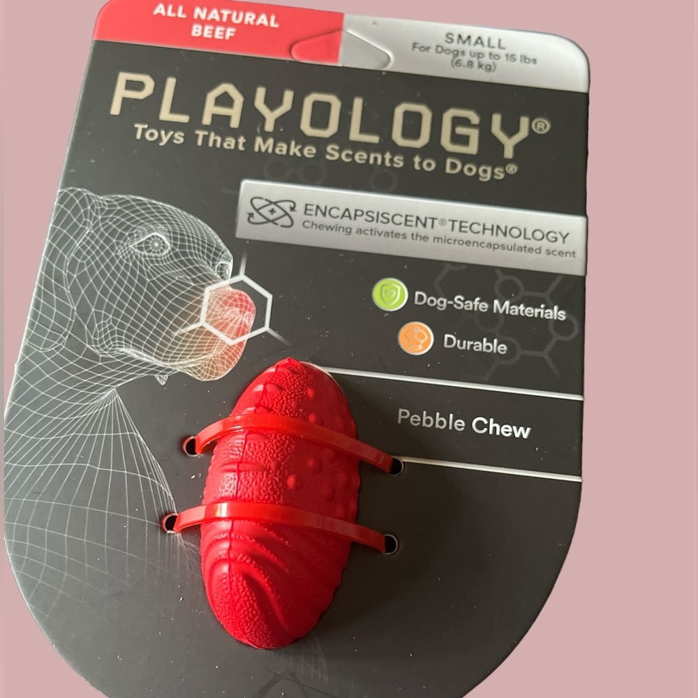 Playology Small All-Natural Beef Scented Pebble Chew